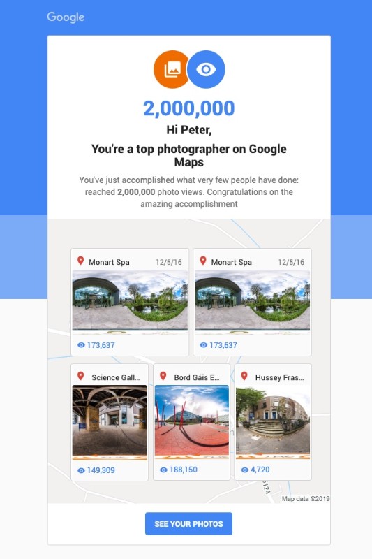 360 Street View - 2 millions views